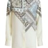 Women ETRO Tops | Pouch Print Silk Shirt Cream Multi