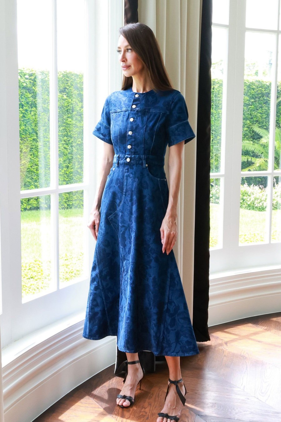 Women ERDEM Dresses | Asthall Denim Dress Blue