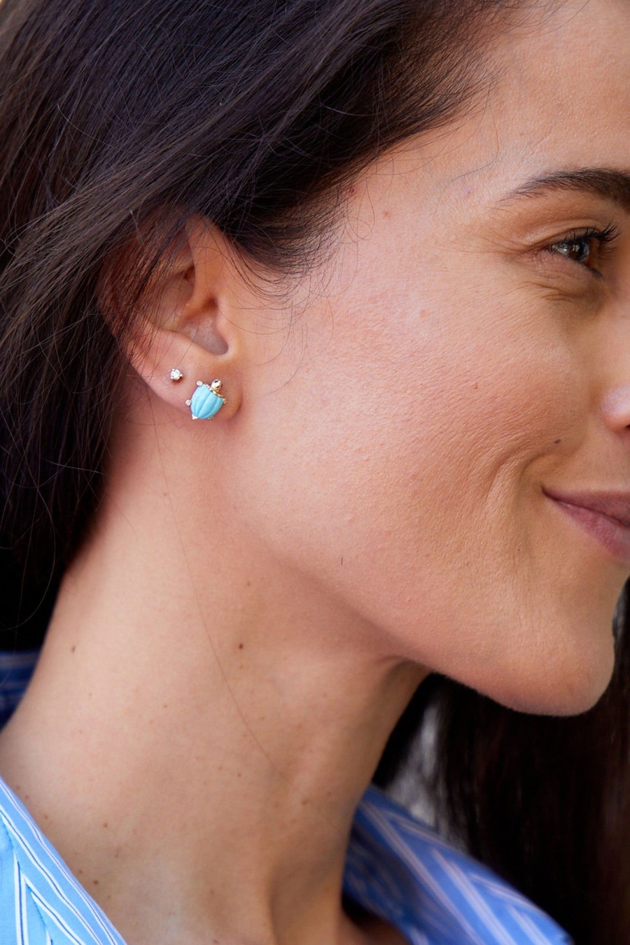 Women YVONNE LEON Earrings | Turtle Earrings Turquoise