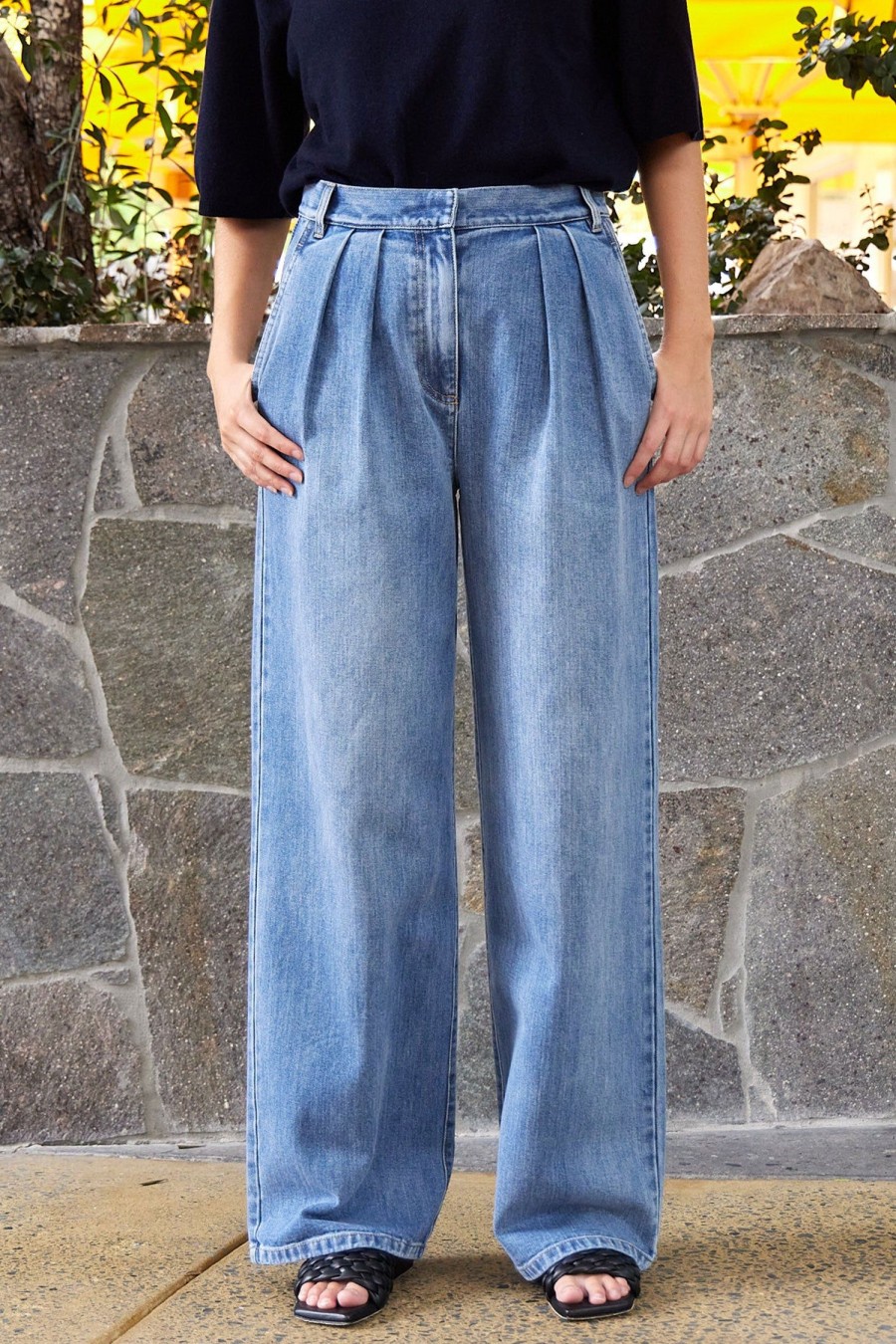 Women TIBI Jeans | Classic Wash Stella Pant Blue