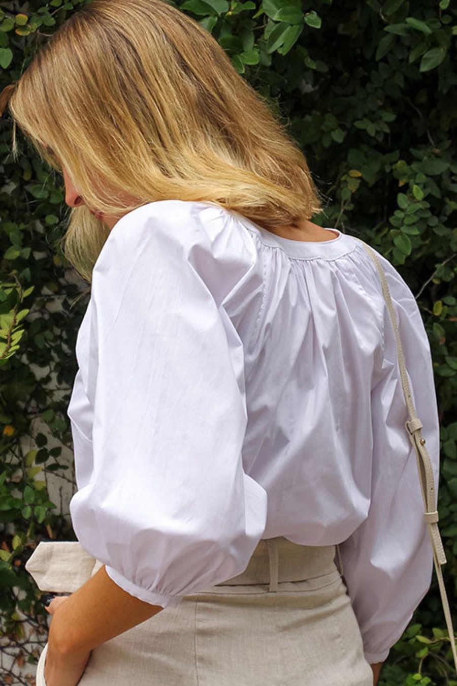 Women STAUD Tops | New Dill Top White