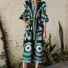 Women SEA Dresses | Charlough L/Slv Dress Green