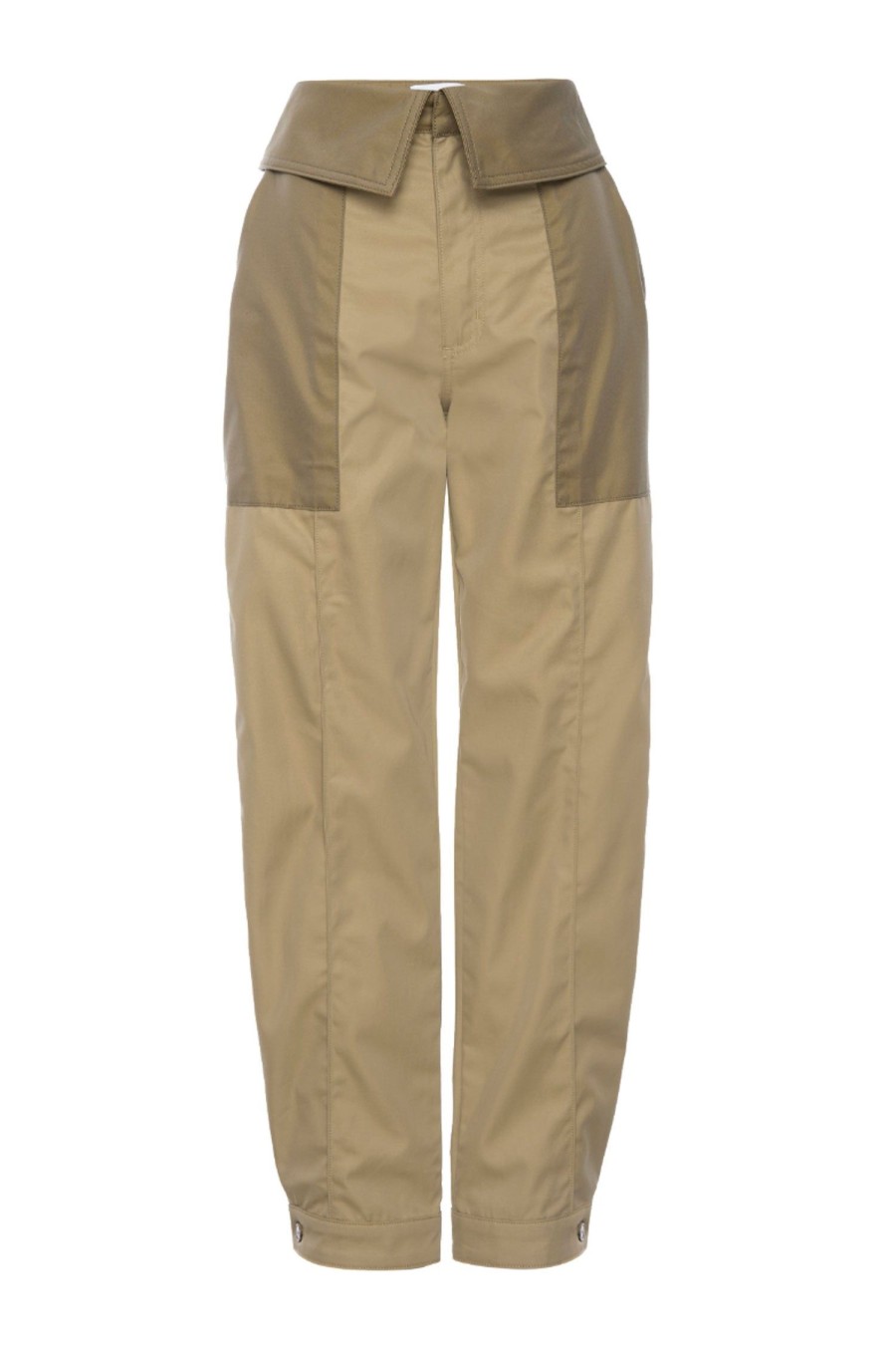 Women FRAME Pants | Foldover Trouser Light Tan