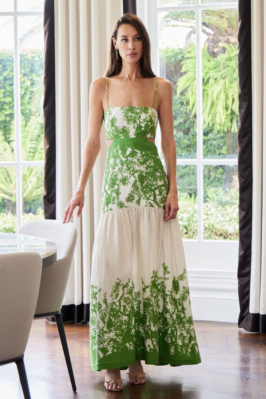 Women SILVIA TCHERASSI Dresses | Shannon Dress Green/White