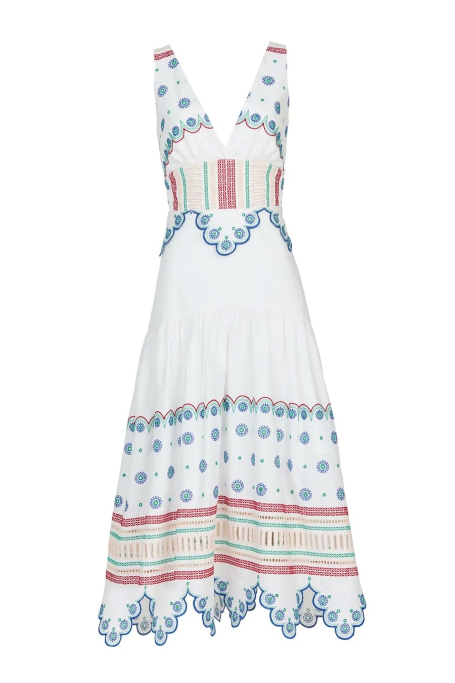 Women SILVIA TCHERASSI Dresses | Biset Dress White Multi