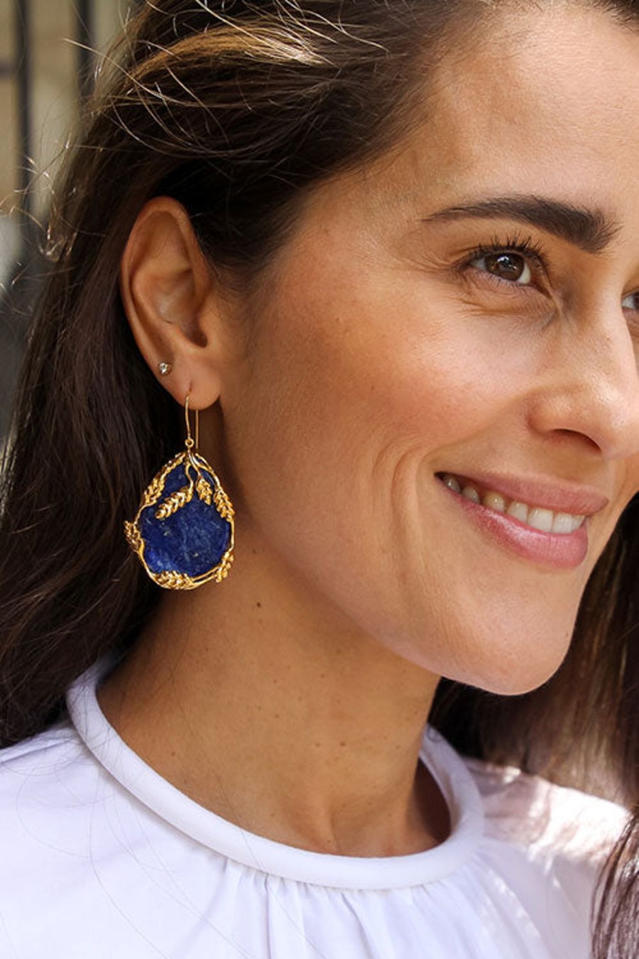 Women AURELIE BIDERMANN Earrings | Francoise Pendant Earrings Lapis