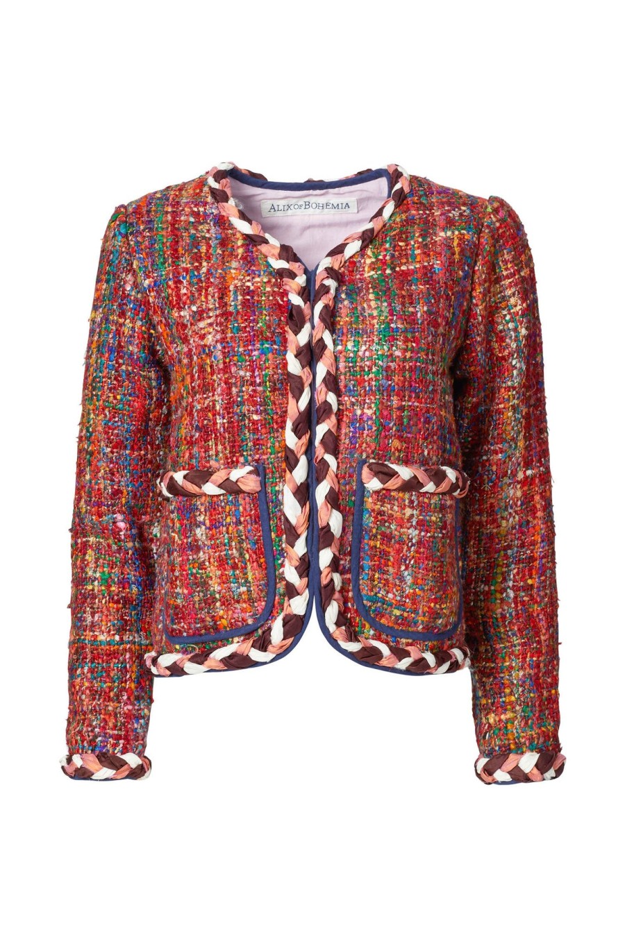 Women ALIX OF BOHEMIA Jackets | Billie Boucle Jacket Red Multi