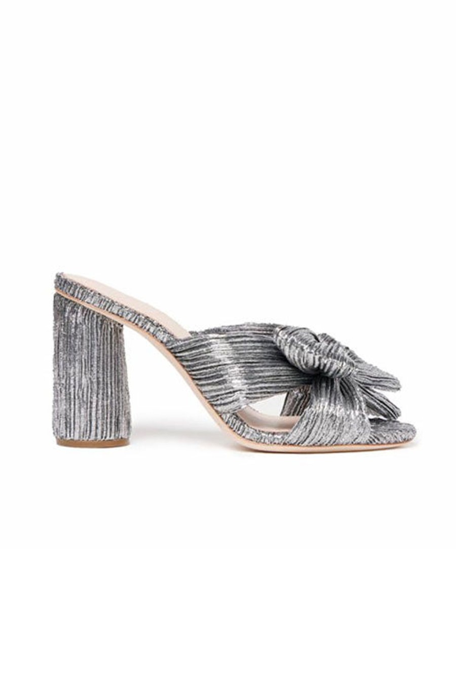 Women LOEFFLER RANDALL Heels | Penny Knot Mule Silver