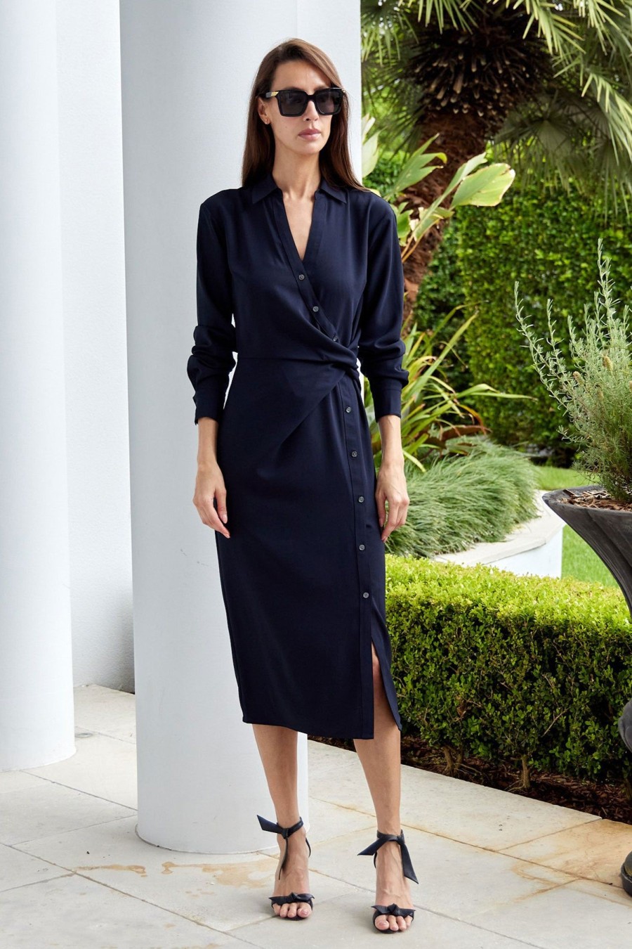 Women VERONICA BEARD Dresses | Wright Dress Navy