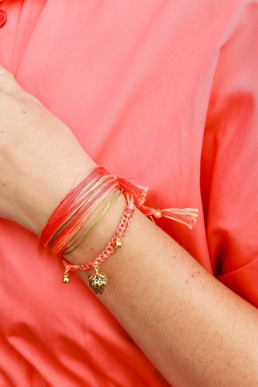 Women AURELIE BIDERMANN Bracelets | Honolulu Bracelet Strawberry