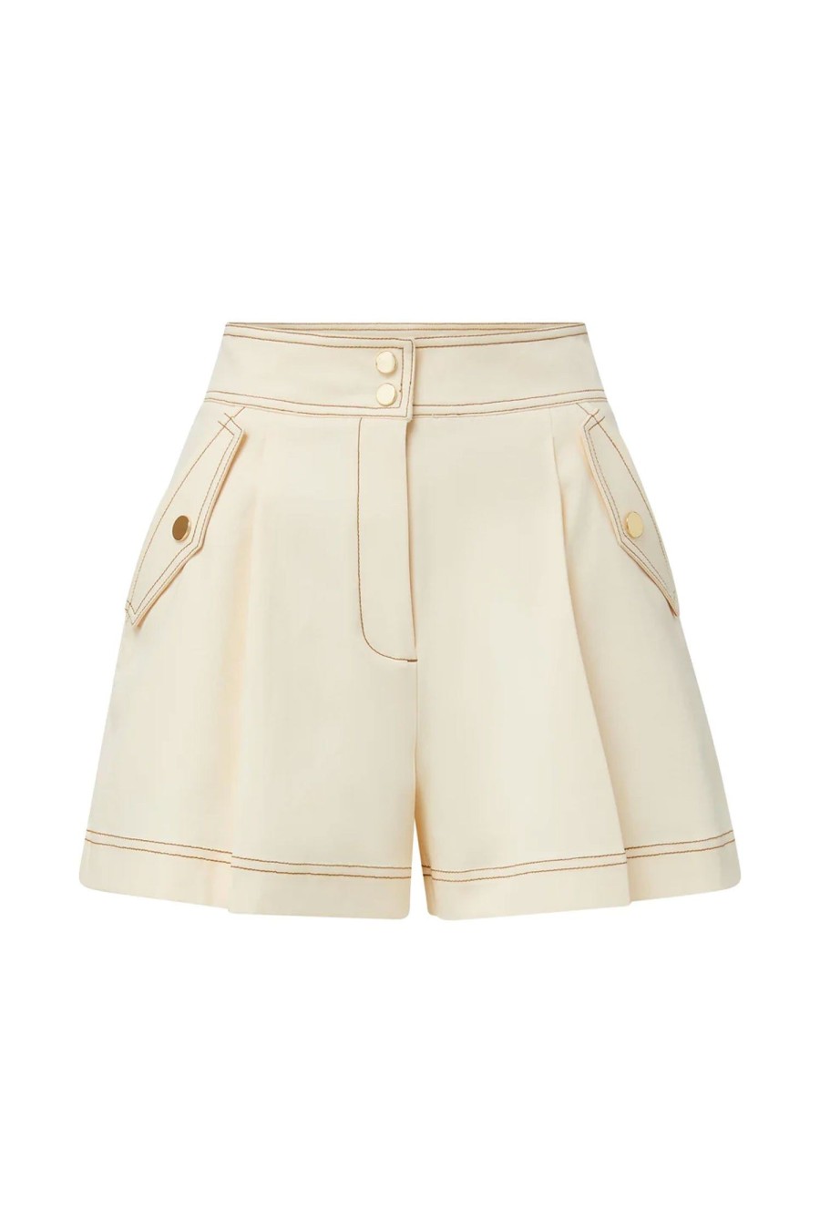 Women VERONICA BEARD Shorts | Keita Short Ecru