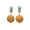 Women LIZZIE FORTUNATO Earrings | Teak Earrings Olive