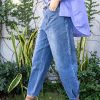 Women TIBI Pants | High Waisted Quinn Jean Classic Blue