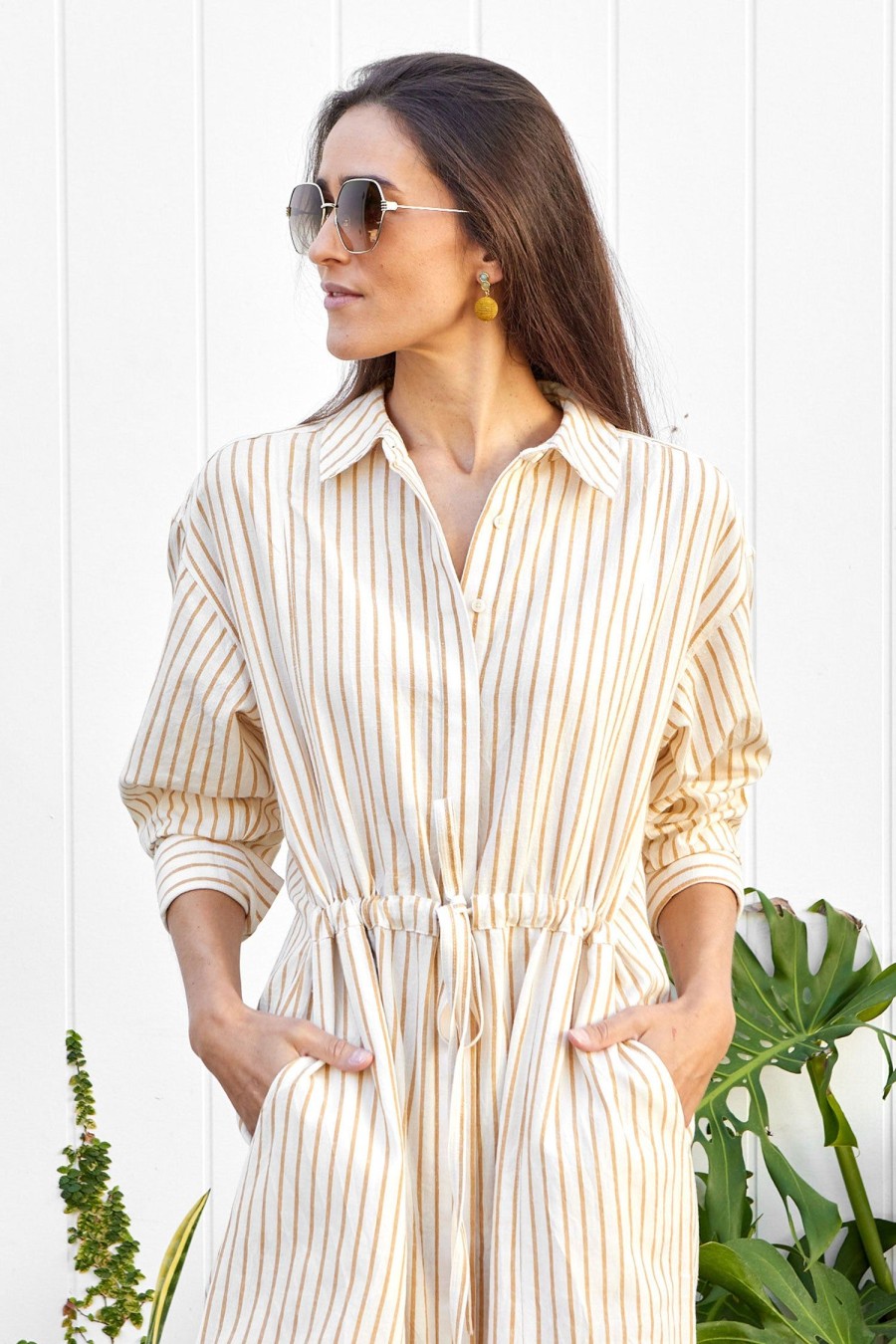 Women APIECE APART Dresses | Molto Shirt Dress Natural