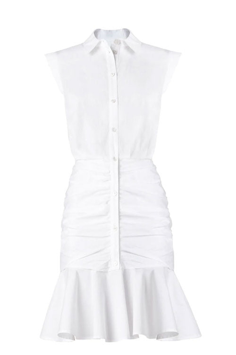 Women VERONICA BEARD Dresses | Bell Ruched Dress White