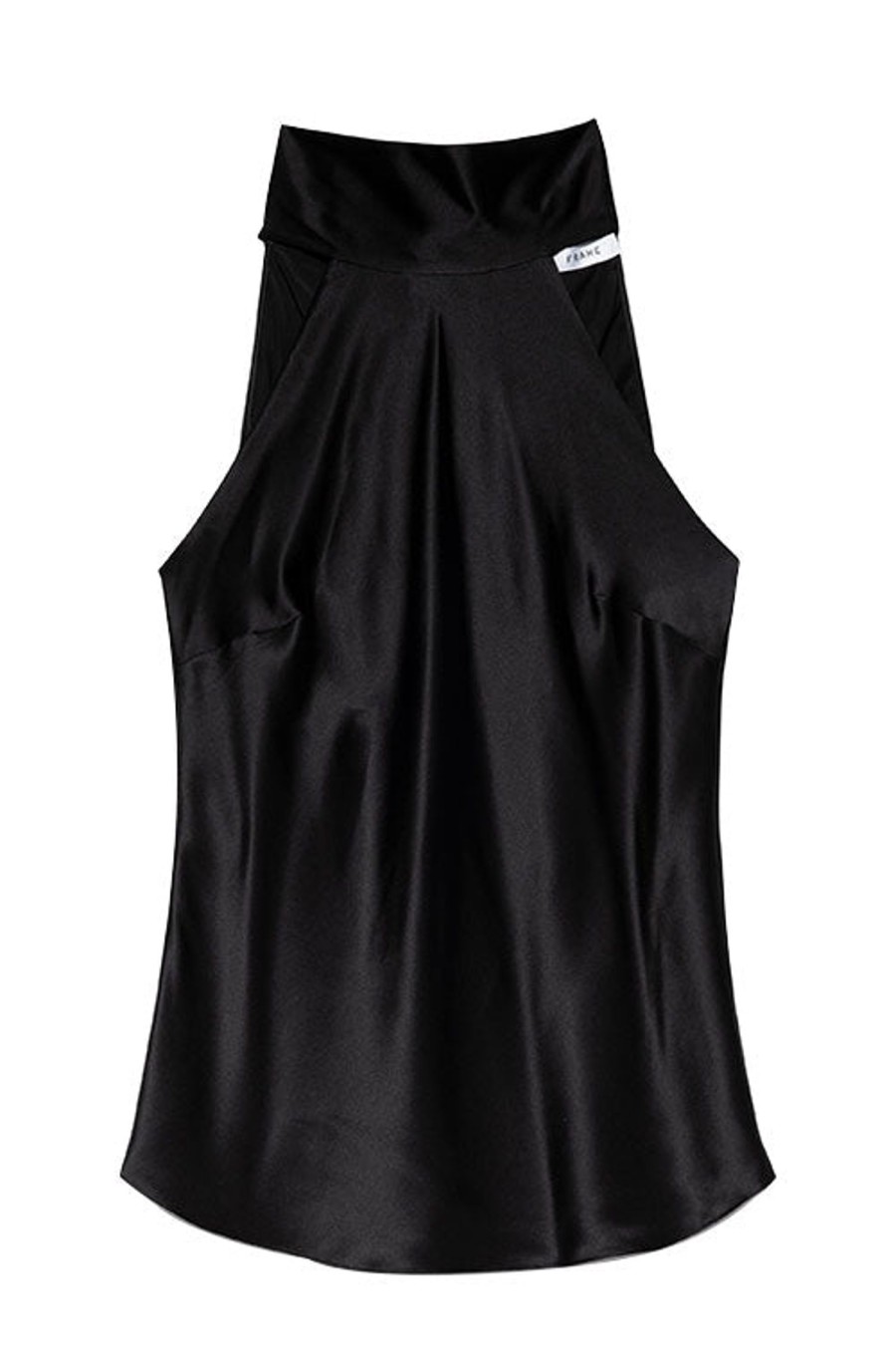 Women FRAME Tops | Draped Halter Neck Top Noir