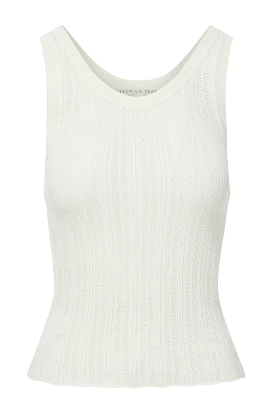 Women VERONICA BEARD Tops | Galli Knit Tank Off White