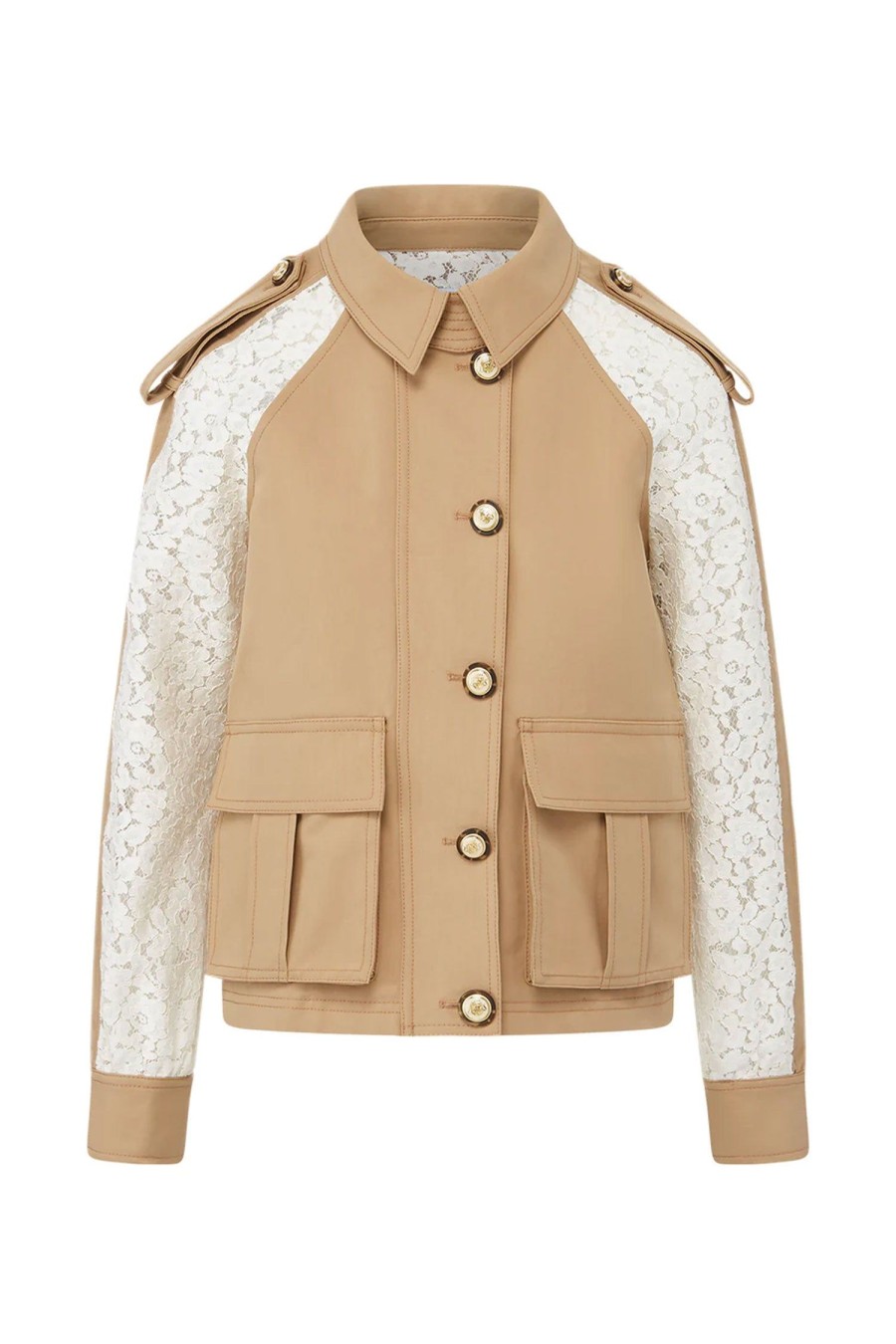 Women VERONICA BEARD Jackets | Oda Dickey Jacket Khaki