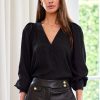 Women VERONICA BEARD Tops | Osler Top Black