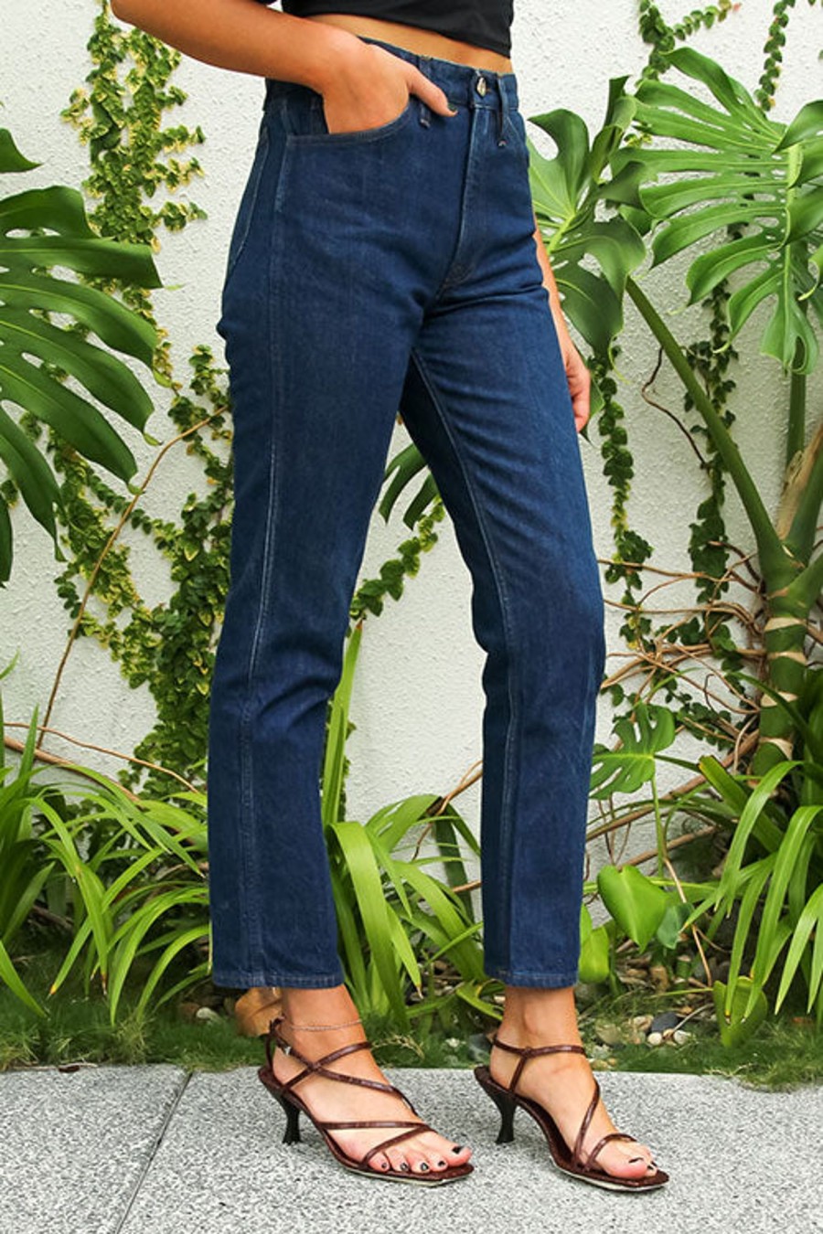 Women FRAME Pants | Le Italien Straight Vintage Blue