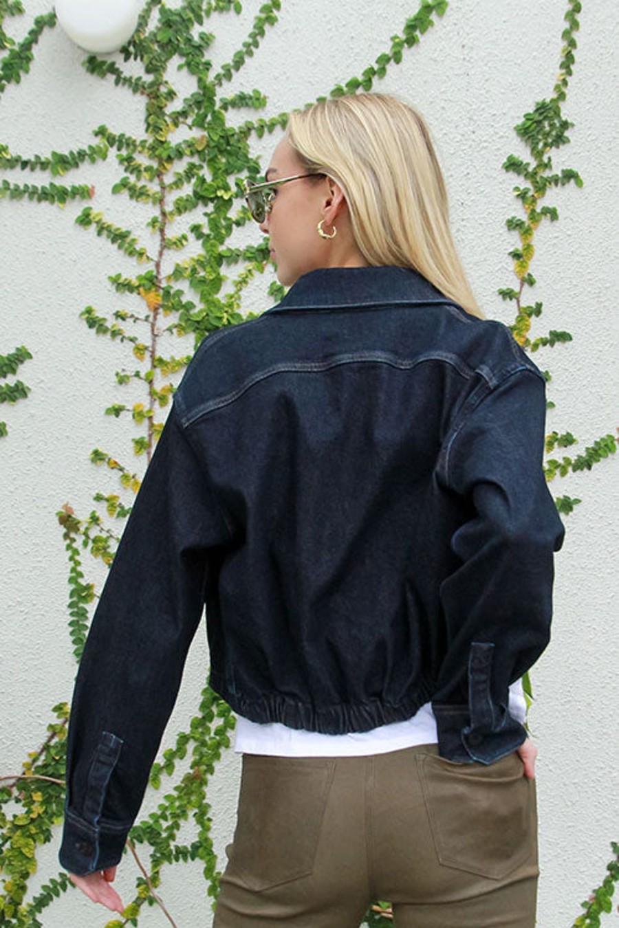 Women THEORY Jackets | Denim Trucker Jacket Indigo