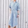 Women APIECE APART Dresses | Molto Shirt Dress Blue Stripe