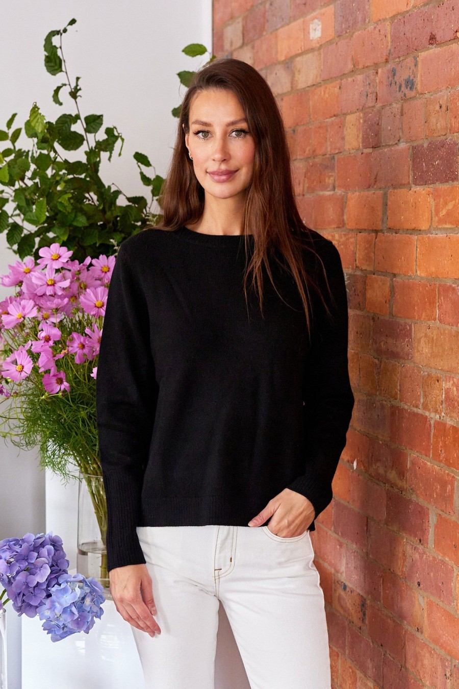 Women CHINTI AND PARKER Tops | The Boxy Sweater Black