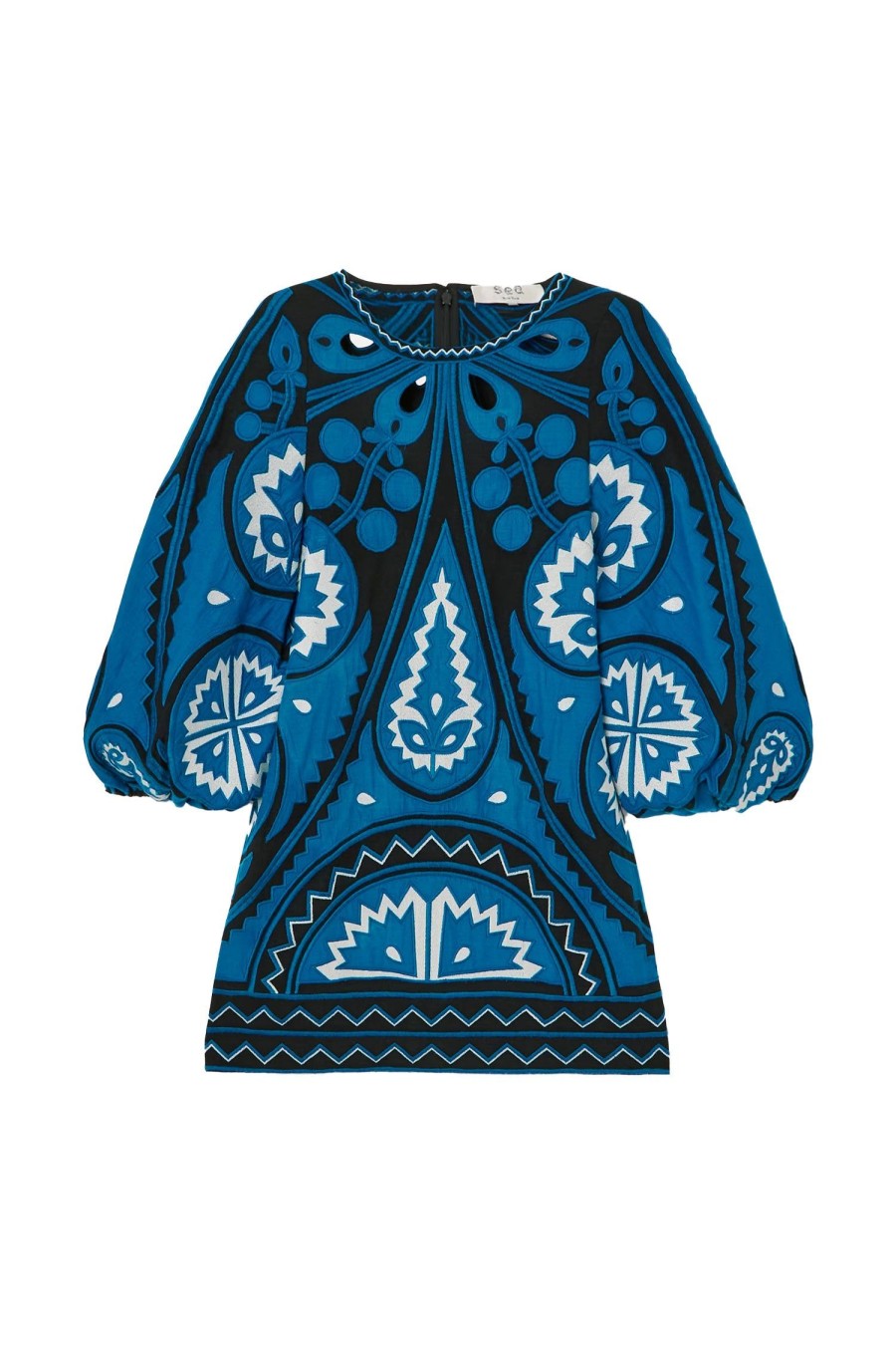 Women SEA Dresses | Gael Applique Tunic Dress Blue