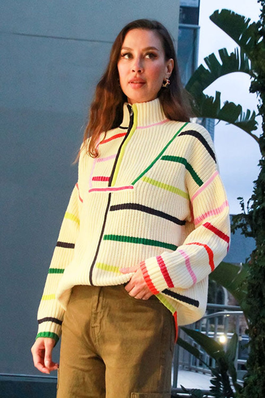 Women STAUD Knitwear | Hampton Sweater Rainbow