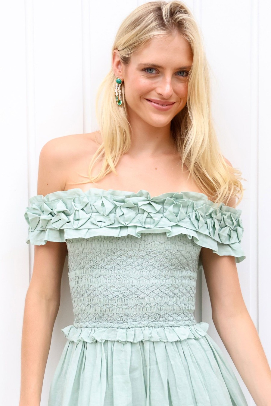 Women SEA Dresses | Frida Strapless Dress Mint