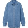 Women TIBI Tops | Classic Denim Shirt Classic Blue