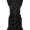 Women VERONICA BEARD Dresses | Bell Ruched Dress Black