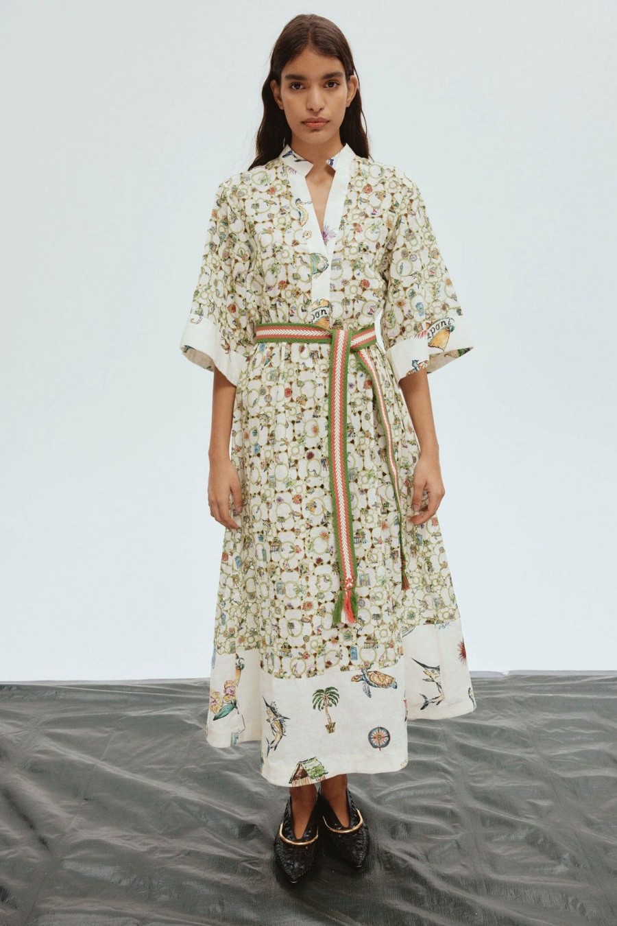 Women ALEMAIS Dresses | Sunset Broderie Shirtdress Multi