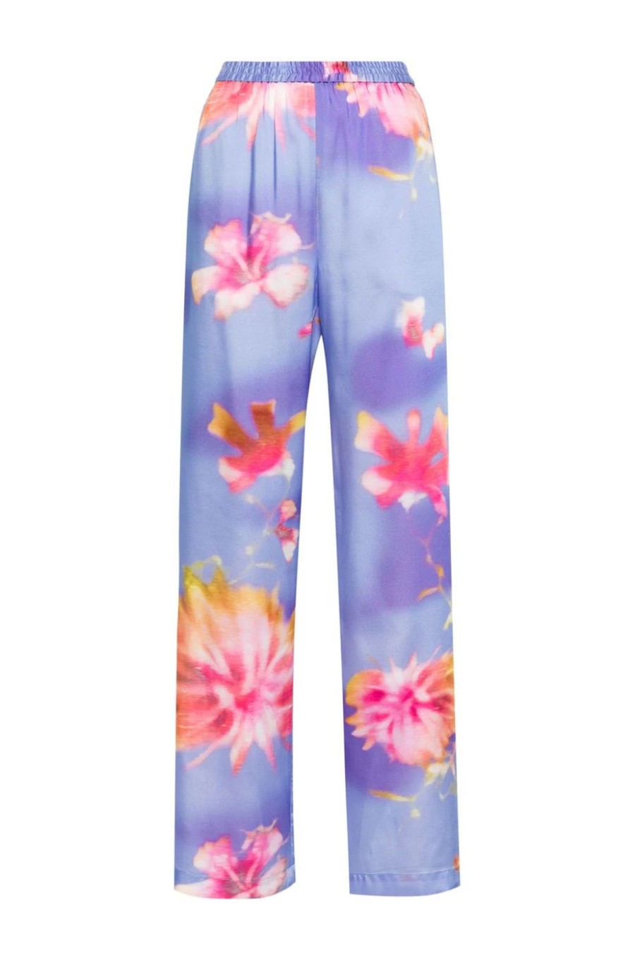 Women MSGM Pants | Floral Print Pants Purple