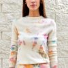 Women LINGUA FRANCA Knitwear | Rainbow Tie Dye Crewneck Multi