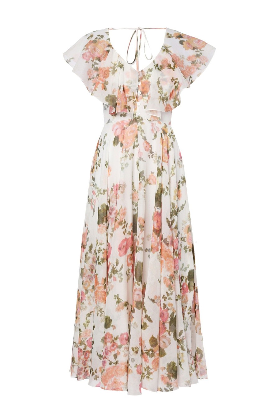 Women ERDEM Dresses | Theophila Dress White/Pink