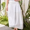 Women TIBI Skirts | Eyelet Balloon Skirt Ivory