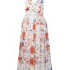 Women ERDEM Dresses | Strappy Tier Midi Dress Multi