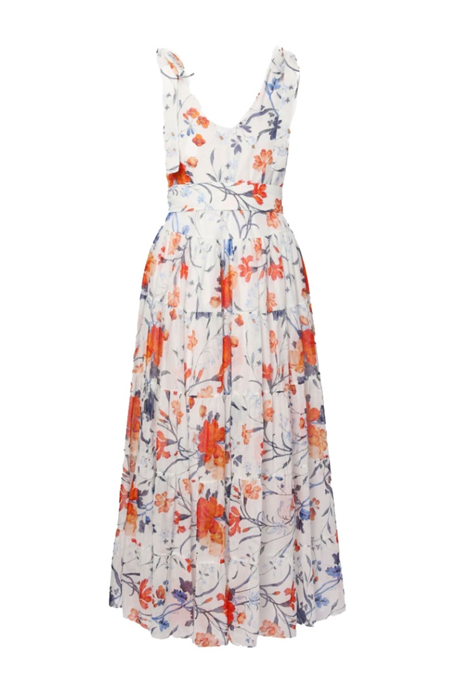 Women ERDEM Dresses | Strappy Tier Midi Dress Multi