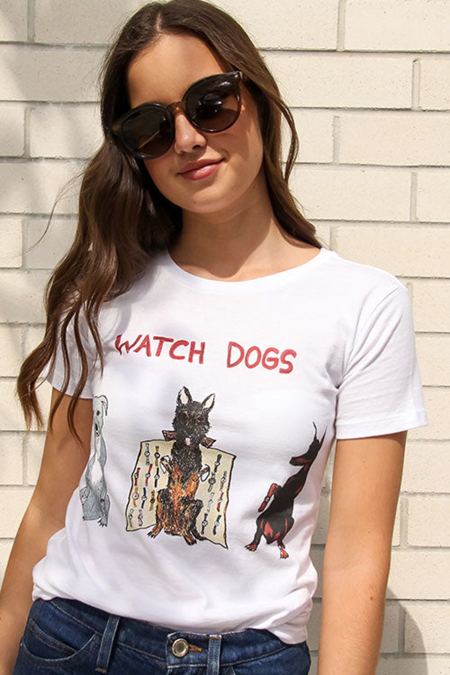 Women UNFORTUNATE PORTRAIT Tops | Watch Dogs T-Shirt White Multi