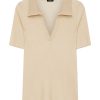 Women JOSEPH Tops | Knit Polo Top Desert