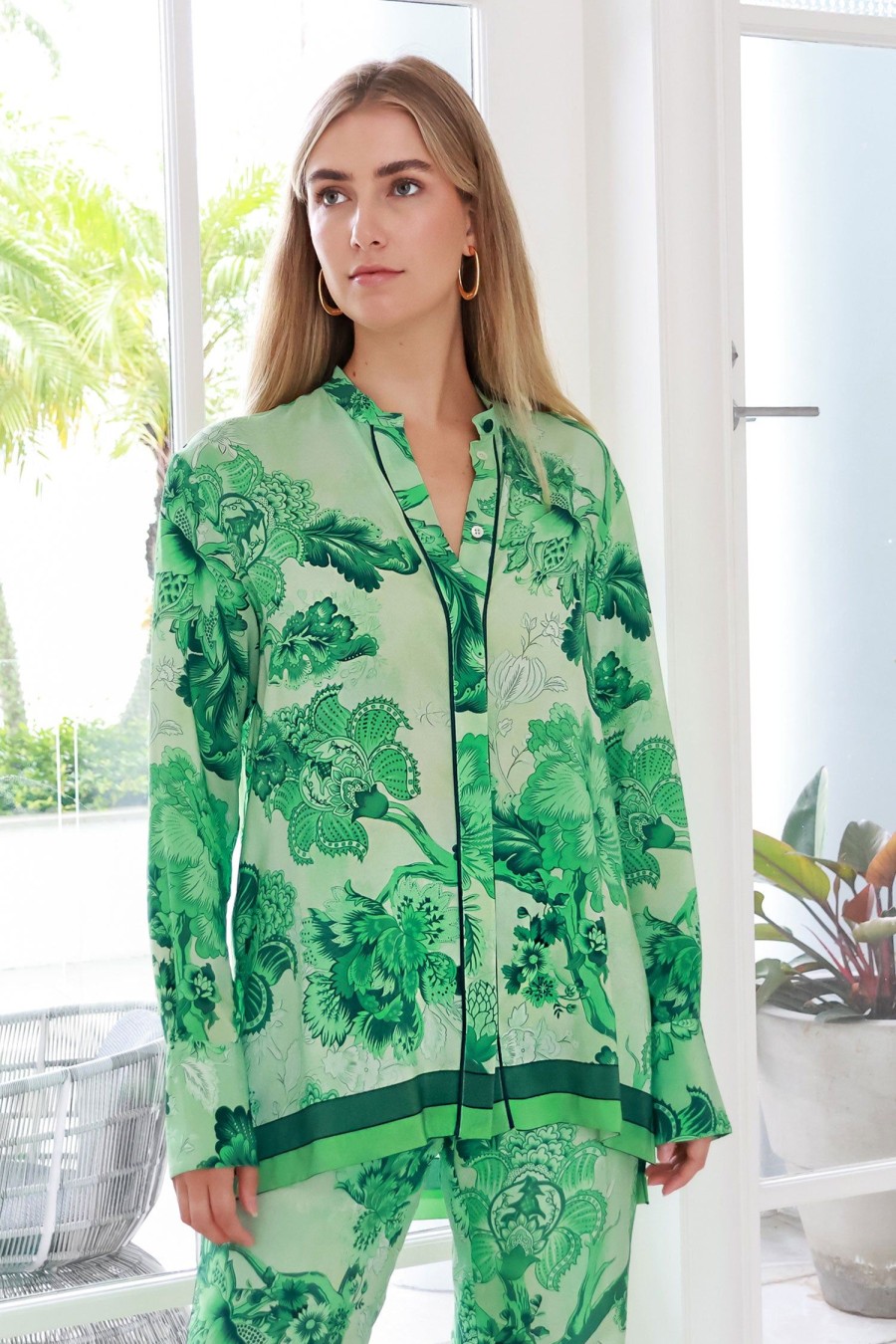 Women F.R.S FOR RESTLESS SLEEPERS Tops | Egle Blouse Green