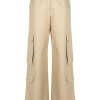 Women MSGM Pants | High Waisted Cargo Pant Beige