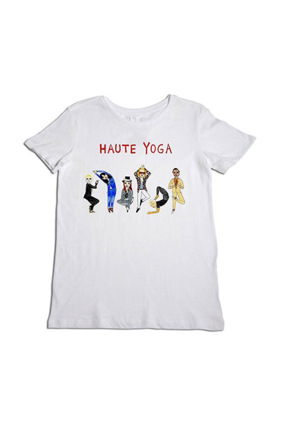 Women UNFORTUNATE PORTRAIT Tops | Haute Yoga T-Shirt White Multi