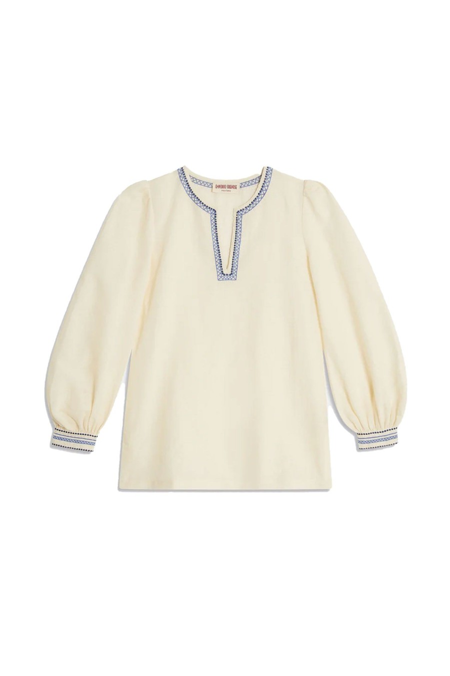 Women EMPORIO SIRENUSE Tops | Vera Chios Embroidery Shirt Ivory