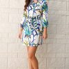 Women EMPORIO SIRENUSE Dresses | Cherilyn Tropical Dress White Multi