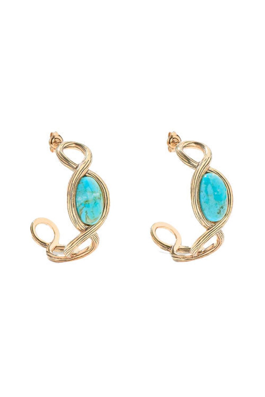 Women AURELIE BIDERMANN Earrings | Aldabra Hoops Turquoise