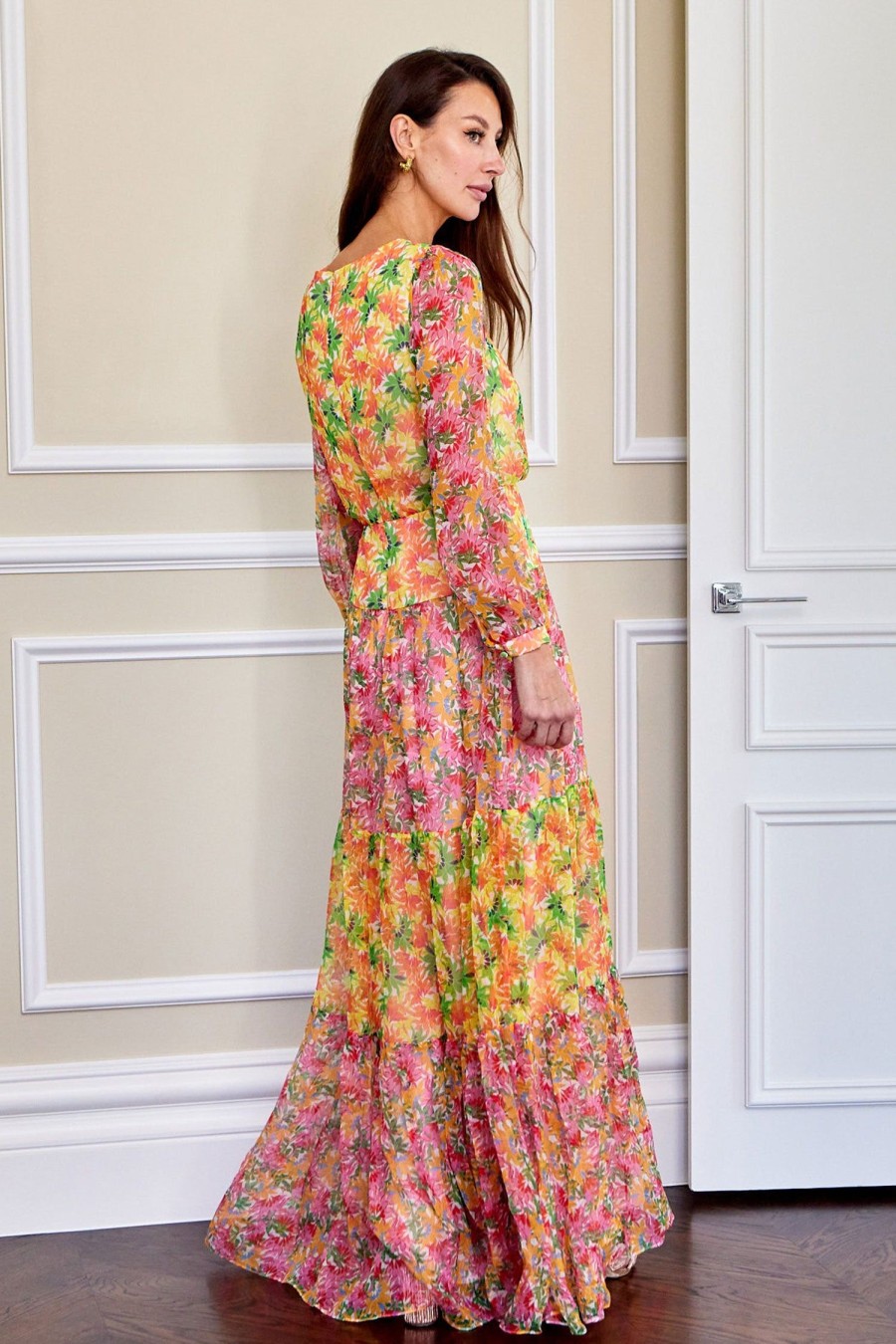 Women SALONI Dresses | Isabel Long Dress Multi