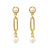 Women Ben-Amun Earrings | Link Pearl Drop Earring Gold