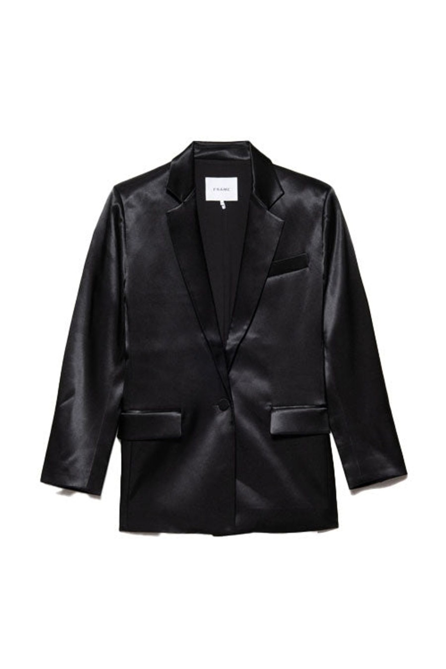 Women FRAME Jackets | Strong Shoulder Blazer Noir